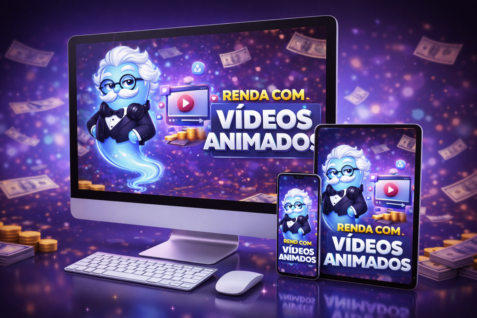 Curso Renda com Vídeos Animados em múltiplos dispositivos